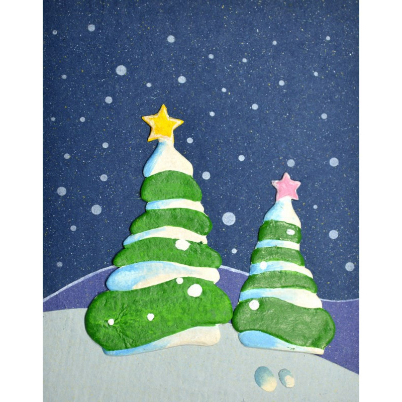 elephant dung christmas tree christmas card