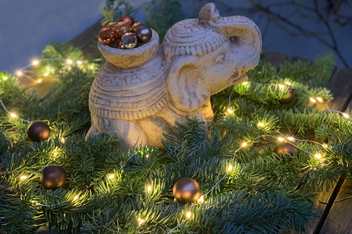 bali elephant light outdoor weihnachtsdeko