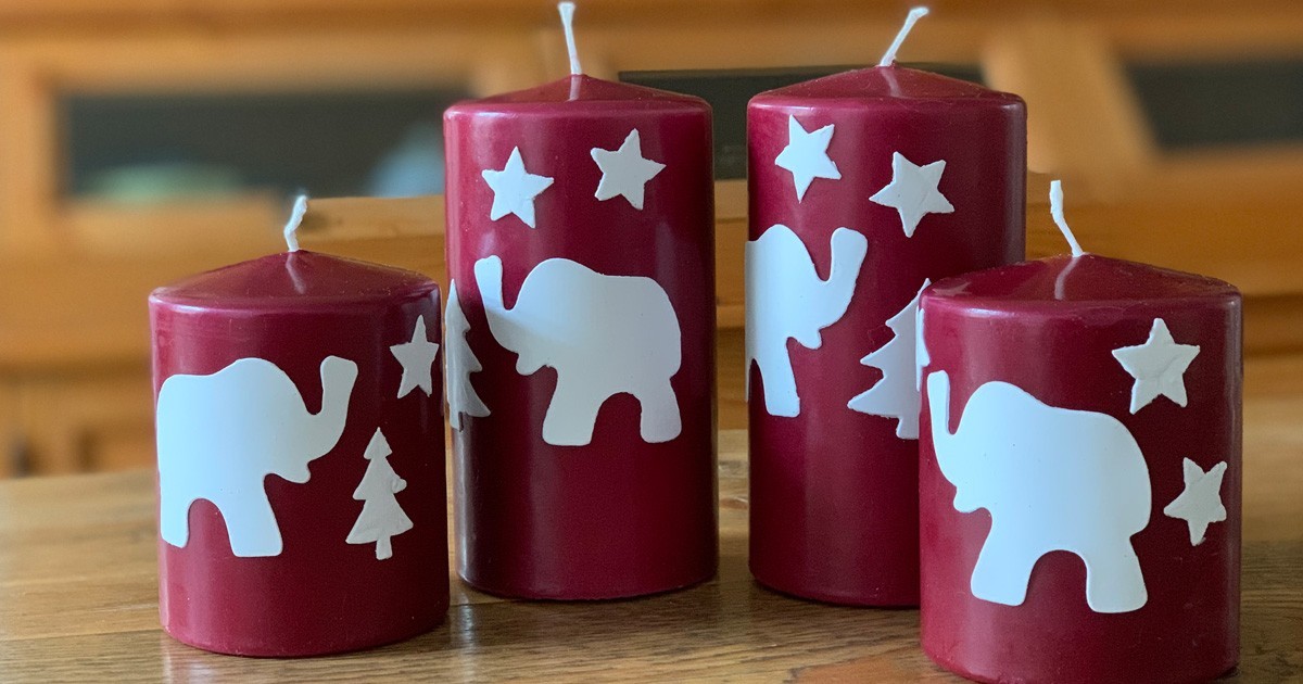 DIY Elefantenkerzen für die Adventszeit